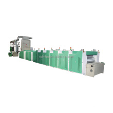 The high yield combined textile waste recovery production line consists of two loosers and six cartridge cleaning units machine